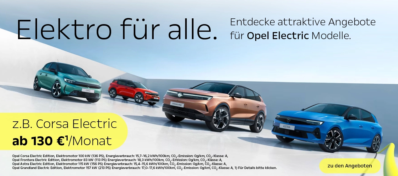 Opel E-Fahrzeug Föderprämie