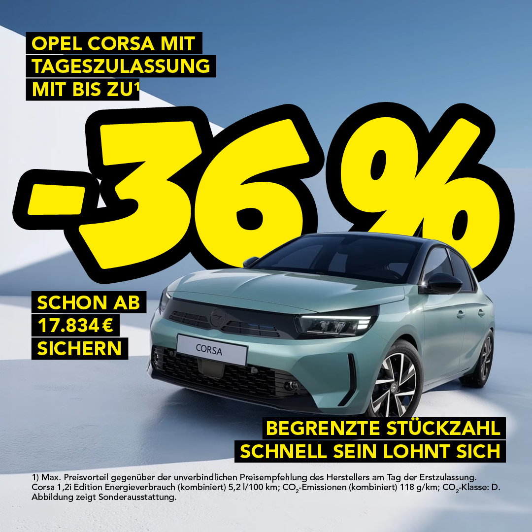 BEITRAG Opel Corsa 36 Prozent